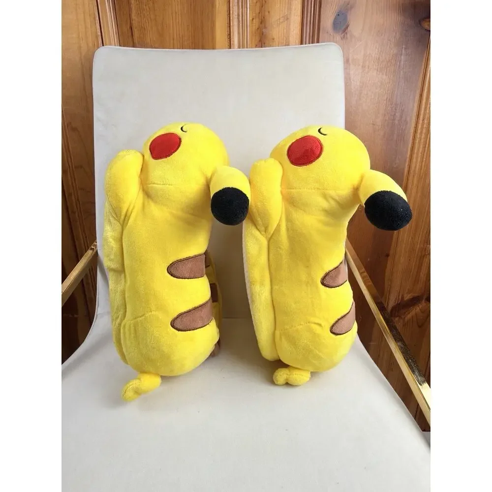 Pokémon Pikachu Plush Slip-On Slippers Yellow Non-Slip Unisex kids US 5